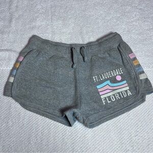 Ocean Drive Gray Ft. Lauderdale Graphic Women's Athletic Athleisure Shorts